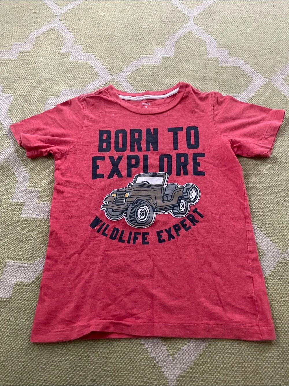 Carter's Coral-Red Crewneck Tee